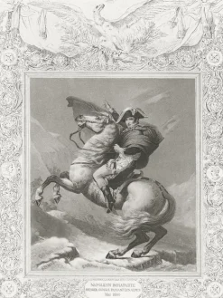 Boutiques de musées Personnages Et Évènements Historiques-Estampe Napoléon Bonaparte, Premier consul, passe les Alpes, en mai 1800 - Jacques-Louis David