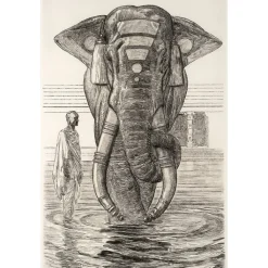 Boutiques de musées Art Moderne-Estampe Paul Jouve - Éléphant du temple de Siva (Indes anglaises)