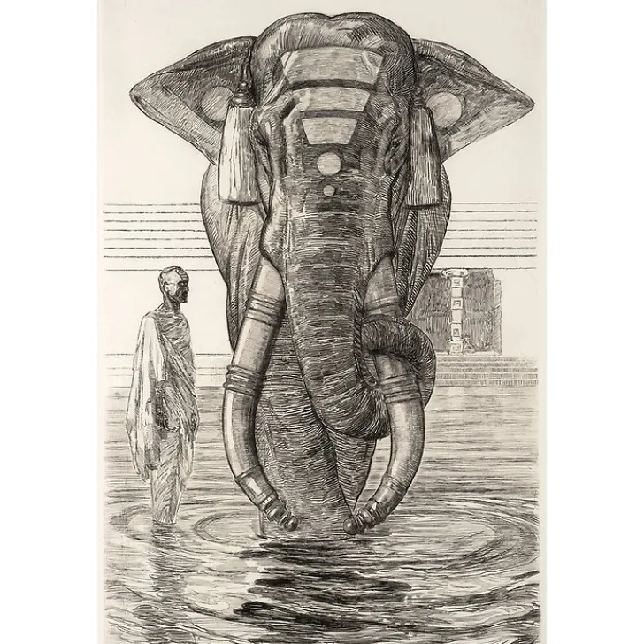 Boutiques de musées Art Moderne-Estampe Paul Jouve - Éléphant du temple de Siva (Indes anglaises)