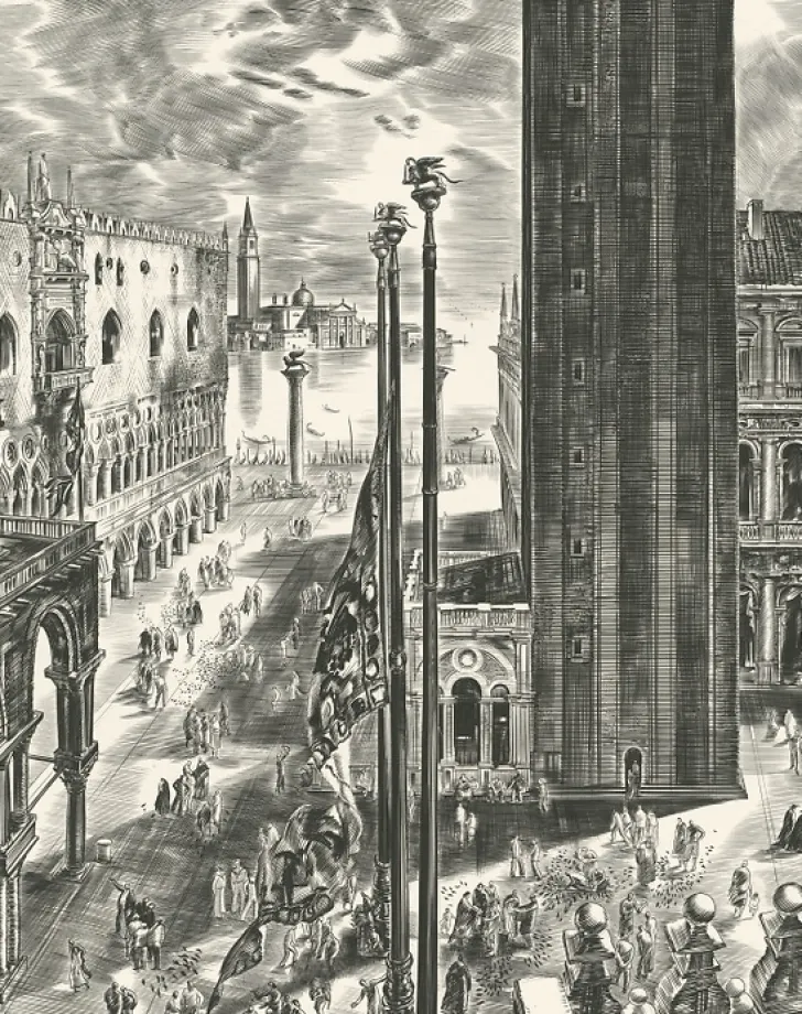 Sale Boutiques de musées Estampe Piazetta de Venise - Albert Decaris