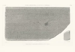 Boutiques de musées Description De L'Égypte-Estampe Pierre de Rosette Partie basse