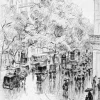 Boutiques de musées Paris Et Le Louvre-Estampe Pluie d'automne, boulevard des Capucines à Paris - Frank Armington