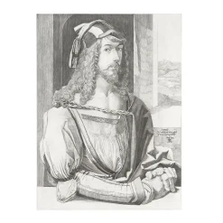 Boutiques de musées Chefs D'Œuvre Des Musées-Estampe Portrait de l'artiste gravé par Emile Jean Sulpis d'après Albrecht Dürer