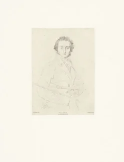 Sale Boutiques de musées Estampe Portrait de Paganini violoniste et compositeur - Jean Auguste Dominique Ingres