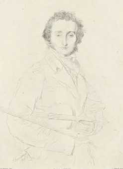 Sale Boutiques de musées Estampe Portrait de Paganini violoniste et compositeur - Jean Auguste Dominique Ingres