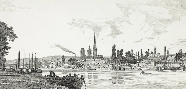 Clearance Boutiques de musées Estampe Rouen : vue générale - Emile-Frédéric Nicolle