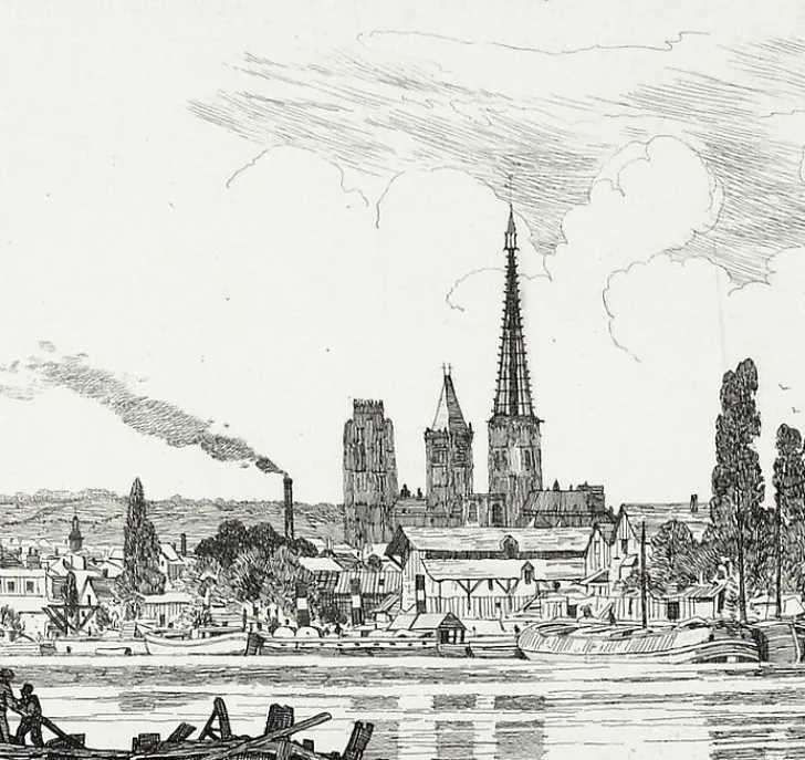 Clearance Boutiques de musées Estampe Rouen : vue générale - Emile-Frédéric Nicolle