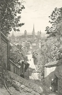 Outlet Boutiques de musées Estampe Rouen, Vue prise de la rue Louis Bouillet - Emile-Frédéric Nicolle