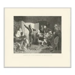 Hot Boutiques de musées Estampe Rouget de l'Isle chantant pour la première fois la Marseillaise