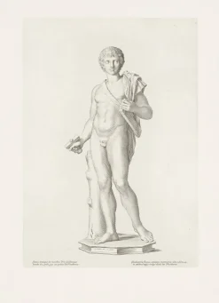 Clearance Boutiques de musées Estampe Statue antique d'un gladiateur - Claude Mellan