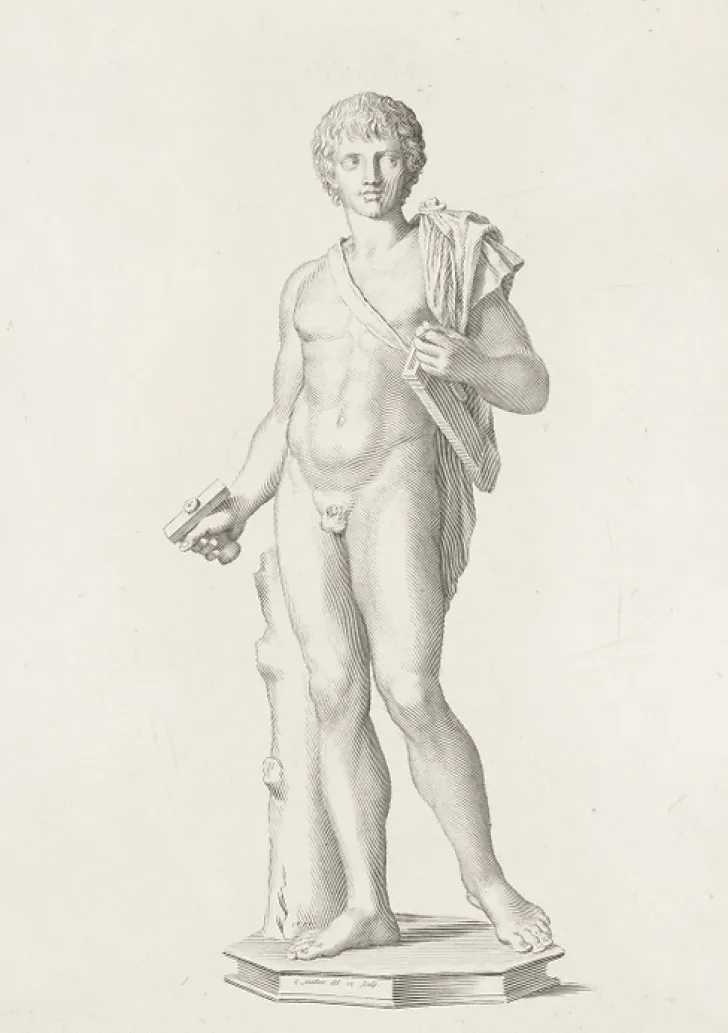 Clearance Boutiques de musées Estampe Statue antique d'un gladiateur - Claude Mellan