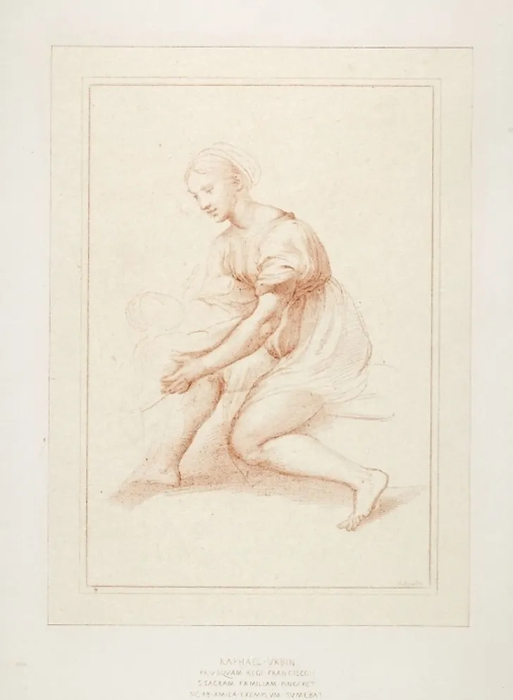 Boutiques de musées Estampe Étude de vierge pour la Sainte famille de François 1er - Raphaël