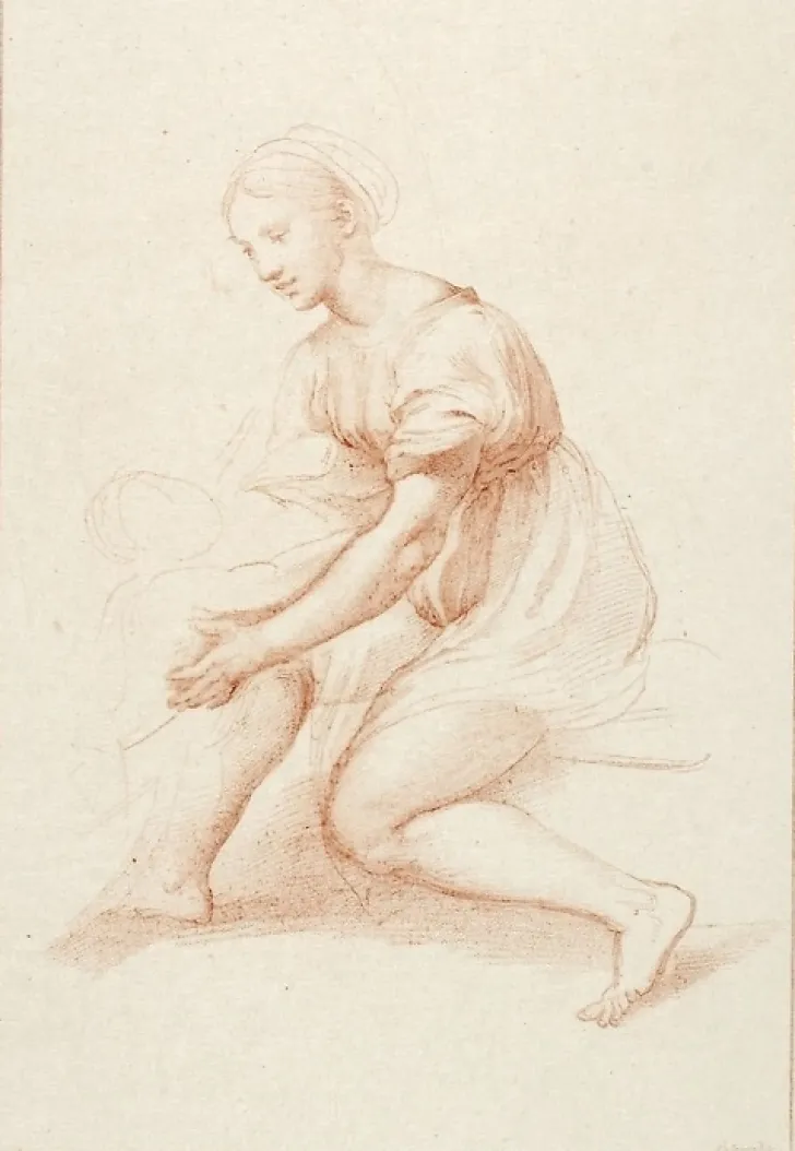 Boutiques de musées Estampe Étude de vierge pour la Sainte famille de François 1er - Raphaël