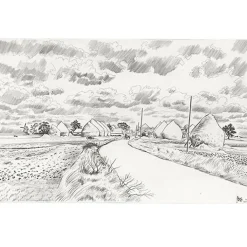 Boutiques de musées Estampe Village aux meules - Louis-Joseph Soulas