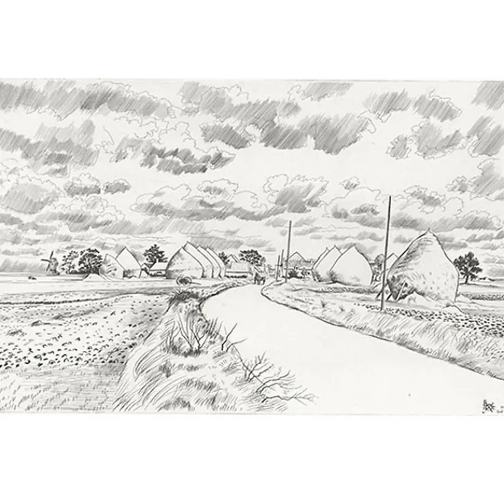 Boutiques de musées Estampe Village aux meules - Louis-Joseph Soulas