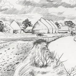 Boutiques de musées Estampe Village aux meules - Louis-Joseph Soulas