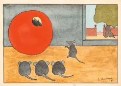 Boutiques de musées Panneaux Aluminium|Toiles Encadrées-Fables de La Fontaine, « Le rat qui s'est retiré du monde », 1921 (panneaux aluminium)