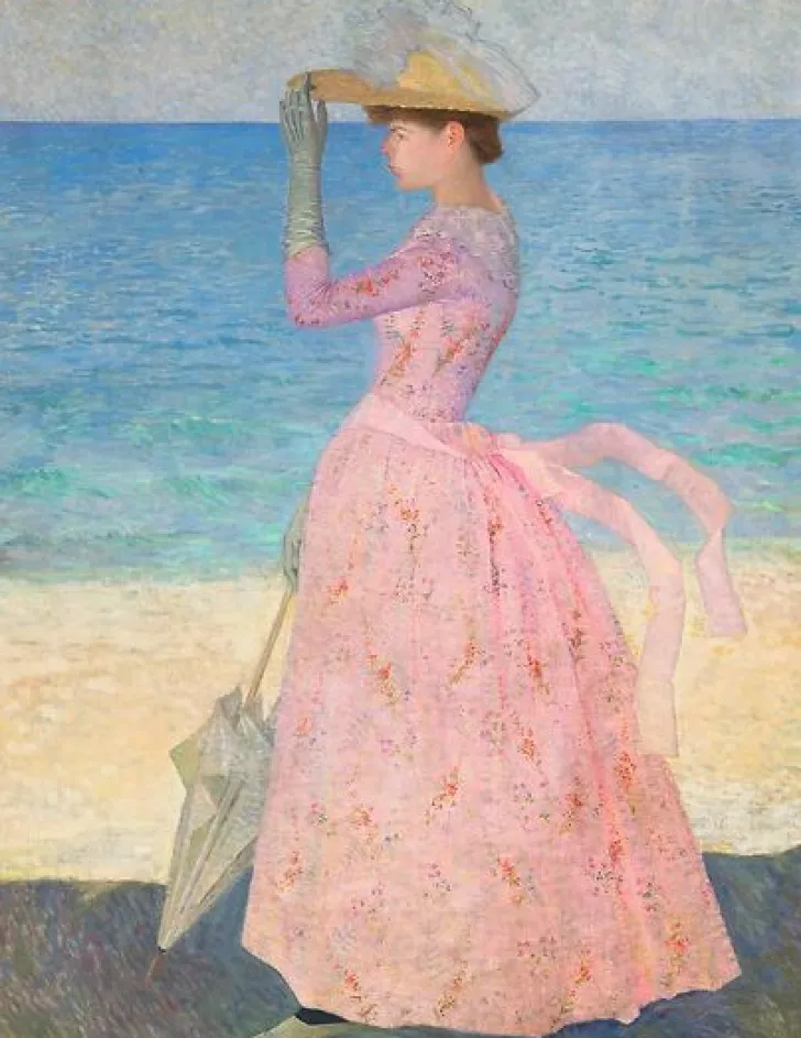 Boutiques de musées Affiches D'Art|Toiles Sans Cadre-Femme à l'ombrelle (affiches d'art)