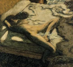 Boutiques de musées Affiches D'Art Encadrées-Femme assoupie sur un lit ou l'indolente ou Farniente (affiches d'art encadrées)