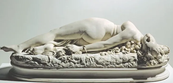 Boutiques de musées Panneaux Aluminium|Panneaux Acryliques-Femme piquée par un serpent (panneaux aluminium)