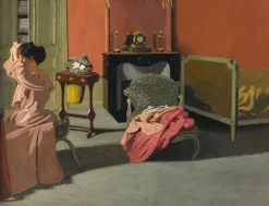 Boutiques de musées Panneaux Acryliques|Affiches D'Art Encadrées-Femme se coiffant (panneaux acryliques)