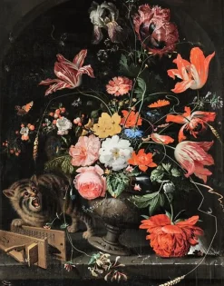 Boutiques de musées Toiles Sans Cadre|Toiles Sur Châssis-Fleurs dans une corbeille (toiles sans cadre)