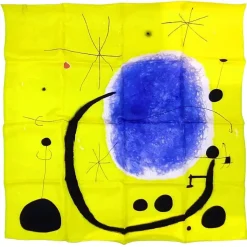 Boutiques de musées Foulard Joan Miró L'Or de l'Azur - 90x90cm - Brochier Soieries