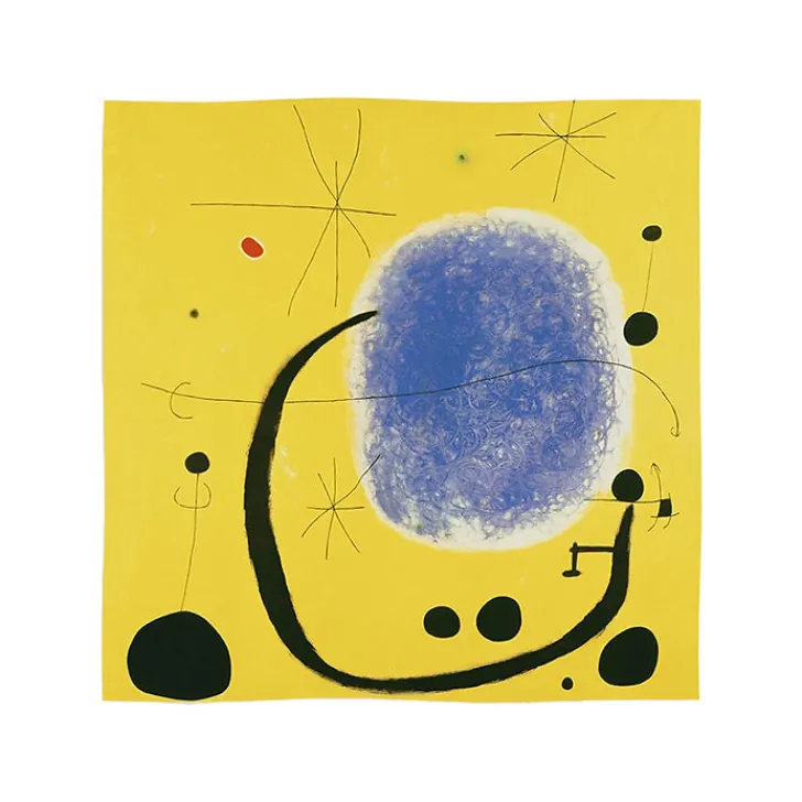 Boutiques de musées Foulard Joan Miró L'Or de l'Azur - 90x90cm - Brochier Soieries
