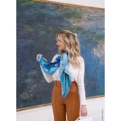 Boutiques de musées Foulards, Étoles, Châles-Foulard Nymphéas - Reflets verts