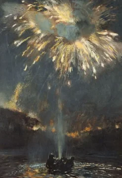 Boutiques de musées Grand jet d'eau et feu d'artifice (panneaux aluminium)