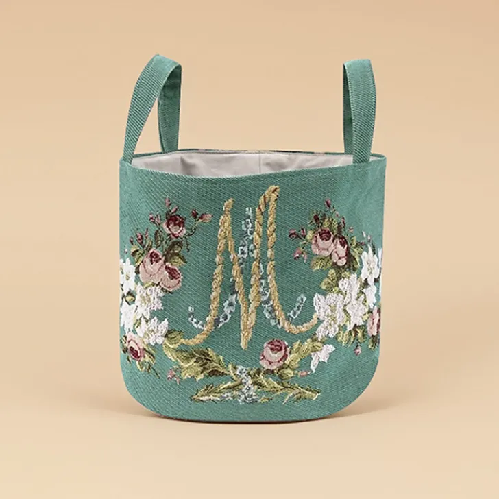 Boutiques de musées Art De La Maison-Grand panier Tapisserie Marie Antoinette - 25 x 43 cm