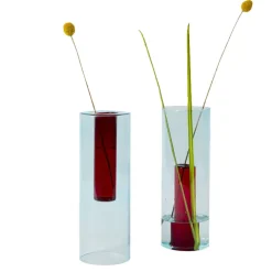 New Boutiques de musées Grand vase réversible Bleu/rouge - Block Design