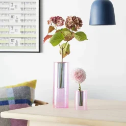 Clearance Boutiques de musées Grand vase réversible Rose/vert - Block Design