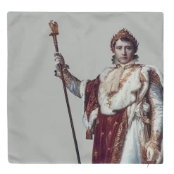 Clearance Boutiques de musées Housse de coussin en velours François Gérard - Napoléon 1er en costume de sacre 45x45 cm