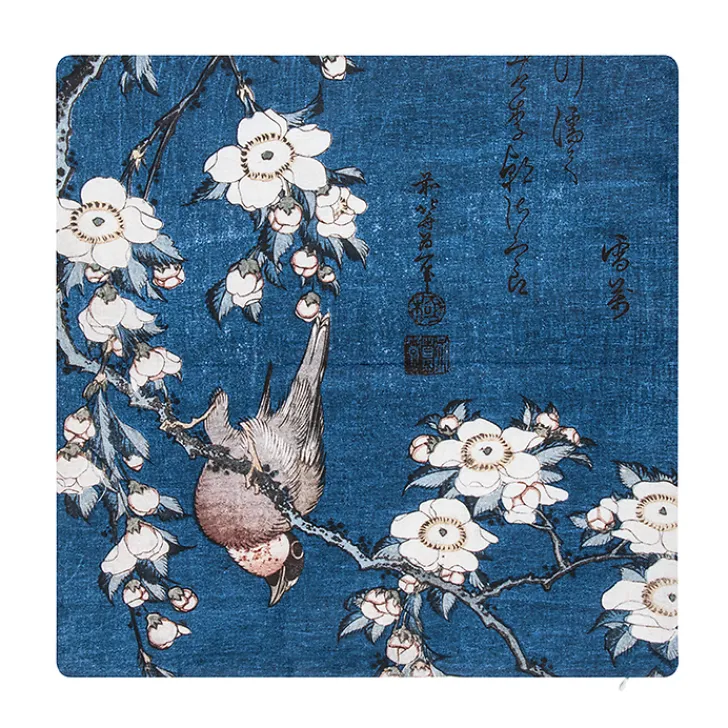 Sale Boutiques de musées Housse de coussin Katsushika Hokusai - Bouvreuil et cerisier - 40x40 cm