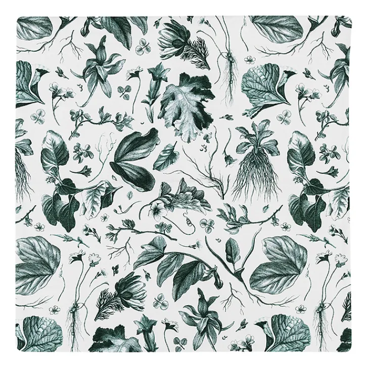 Boutiques de musées Housse de coussin verte Herbier du roi - Maison Baluchon