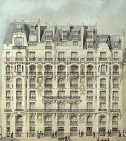 Boutiques de musées Panneaux Aluminium|Panneaux Acryliques-Immeuble de rapport (1, rue Huysmans, 75006 Paris) : façade, élévation (panneaux aluminium)