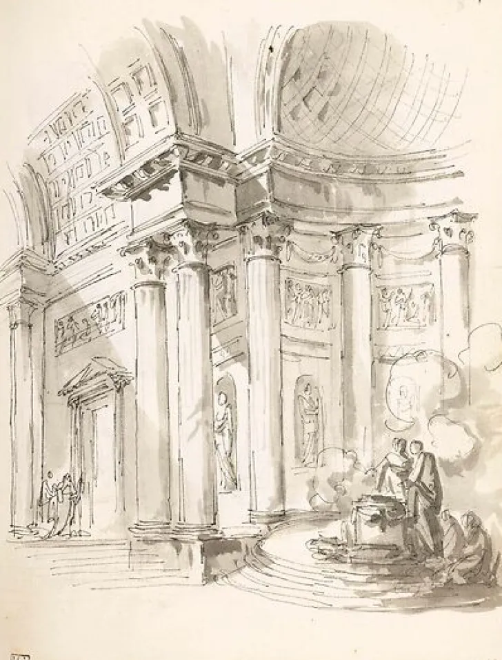 Boutiques de musées Affiches D'Art|Toiles Sans Cadre-Intérieur de basilique animé (affiches d'art)