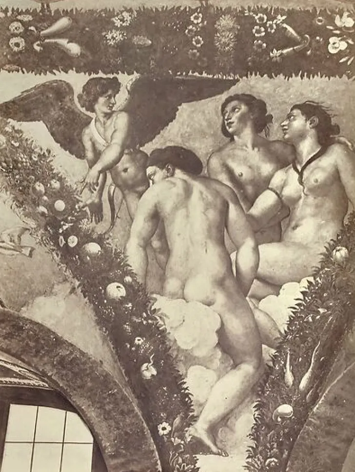 Online Boutiques de musées Italie, Rome: Villa Farnesina, pendentif de la loggia de Psyché 'l'Amour et les grâces' (toiles encadrées)