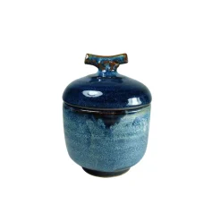 Boutiques de musées Art De La Table-Jarre miniature Chawan Mushi Bleu océan - ZaoZam