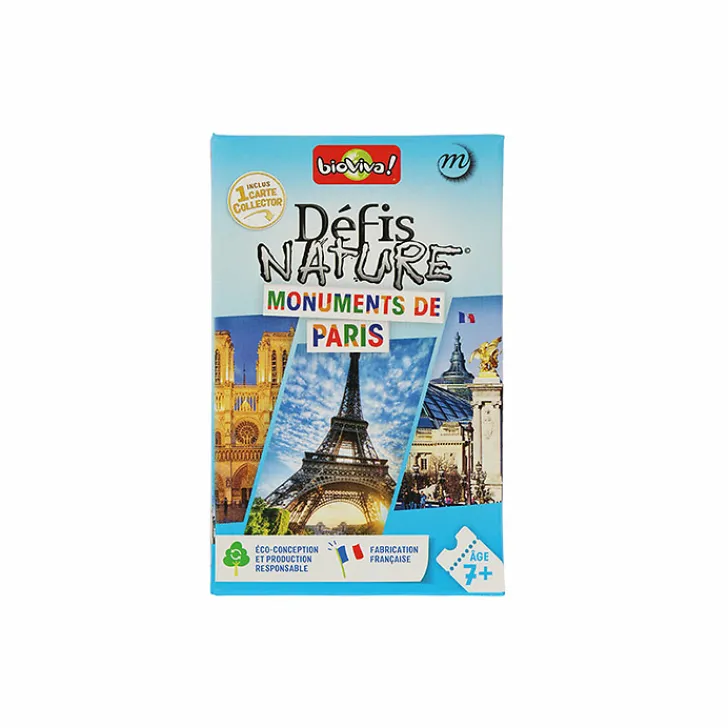 Outlet Boutiques de musées Jeu de cartes Défis Nature - Monuments de Paris - Bioviva