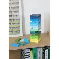 Boutiques de musées Jeux-Jeu Tour à empiler - Ton froid dégradé - Block Design