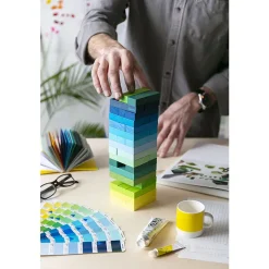 Boutiques de musées Jeux-Jeu Tour à empiler - Ton froid dégradé - Block Design