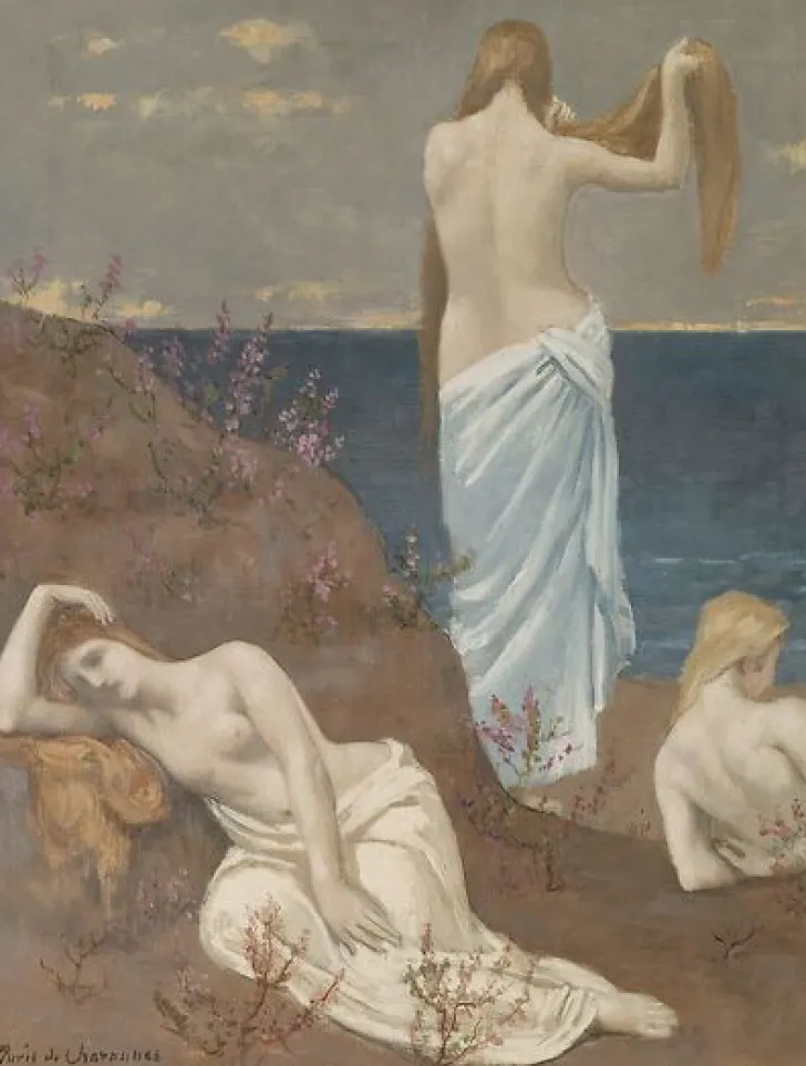 Hot Boutiques de musées Jeunes filles au bord de la mer (panneaux aluminium)