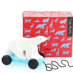 Boutiques de musées Jouets-Jouet à traîner Ours blanc - François Pompon - Pompon Toys