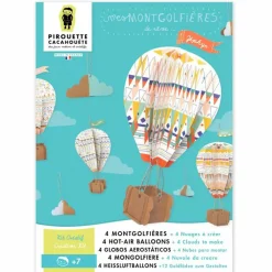 Discount Boutiques de musées Kit créatif 4 Montgolfières + 4 nuages à créer