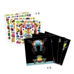 Boutiques de musées Loisirs Créatifs-Kit Créer avec des stickers inspirés par Giuseppe Arcimboldo - Djeco