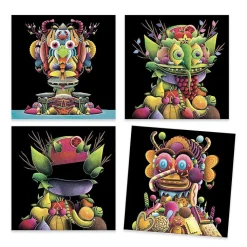 Boutiques de musées Loisirs Créatifs-Kit Créer avec des stickers inspirés par Giuseppe Arcimboldo - Djeco