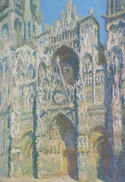 Boutiques de musées Panneaux Aluminium|Affiches D'Art-La Cathédrale de Rouen. Le portail et la tour Saint-Romain, plein soleil (panneaux aluminium)