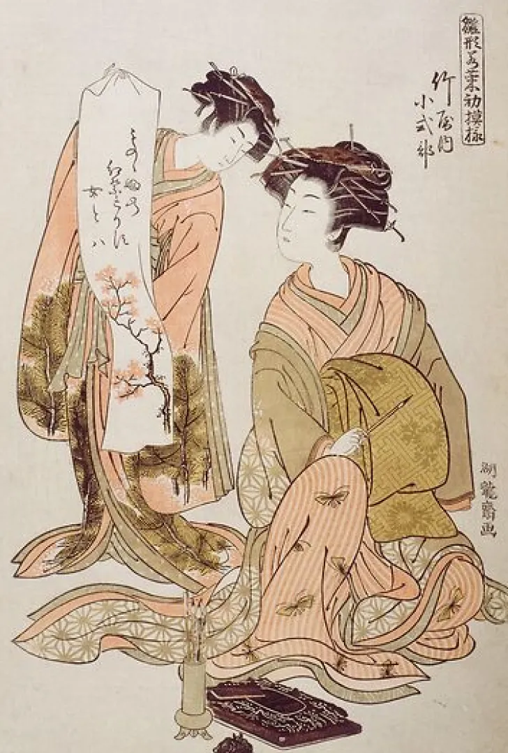 Boutiques de musées Toiles Sur Châssis|Toiles Sans Cadre-La courtisane Koshikibu de Takeya (toiles sur châssis)